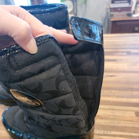 Coach Jordy Black Quilted Winter Boots - Picture 12 of 15